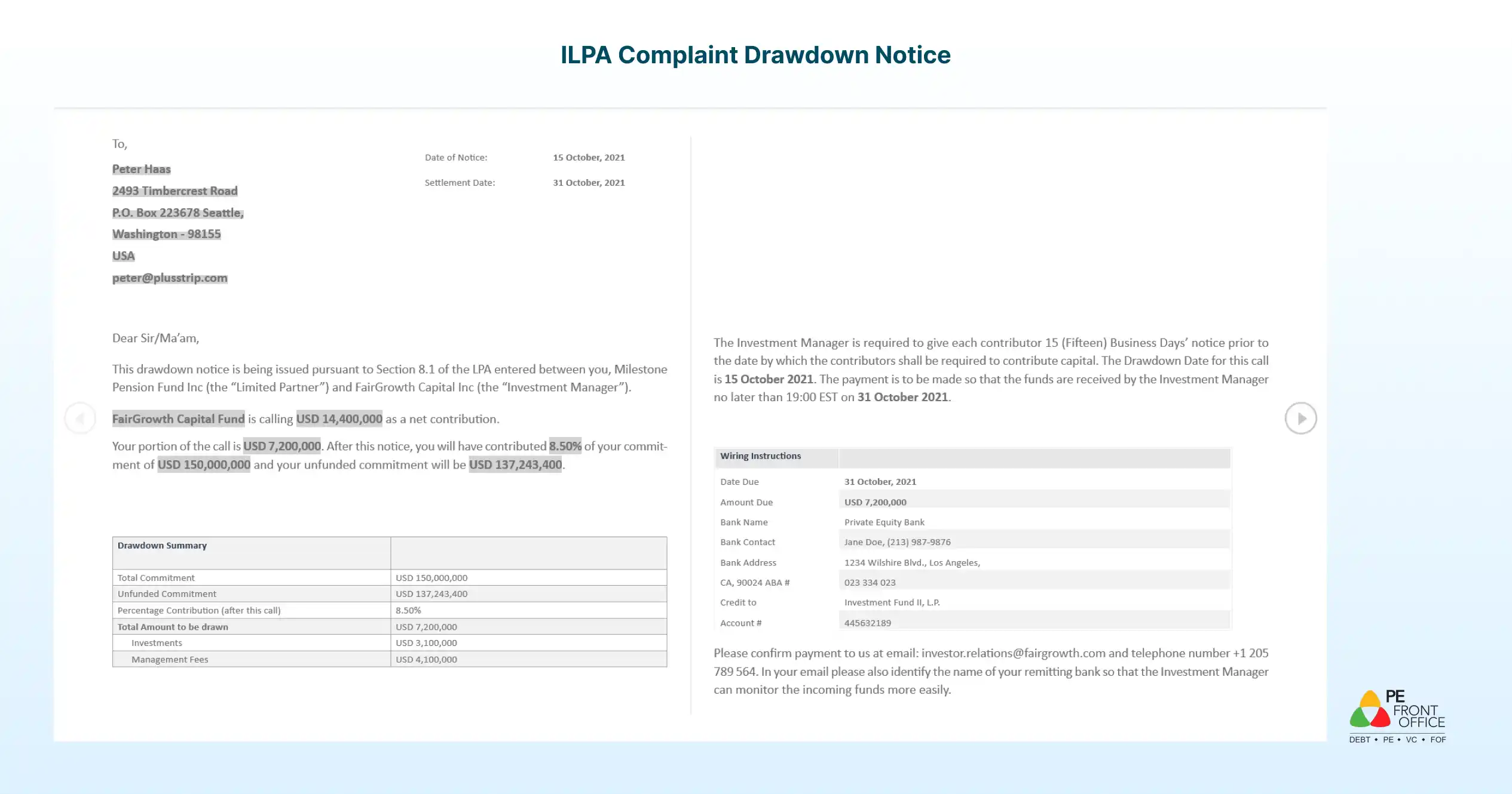 FR_Features_ILPA_Compliant_Reports_ILPA_Compliant_Drawdown_Notice_3
